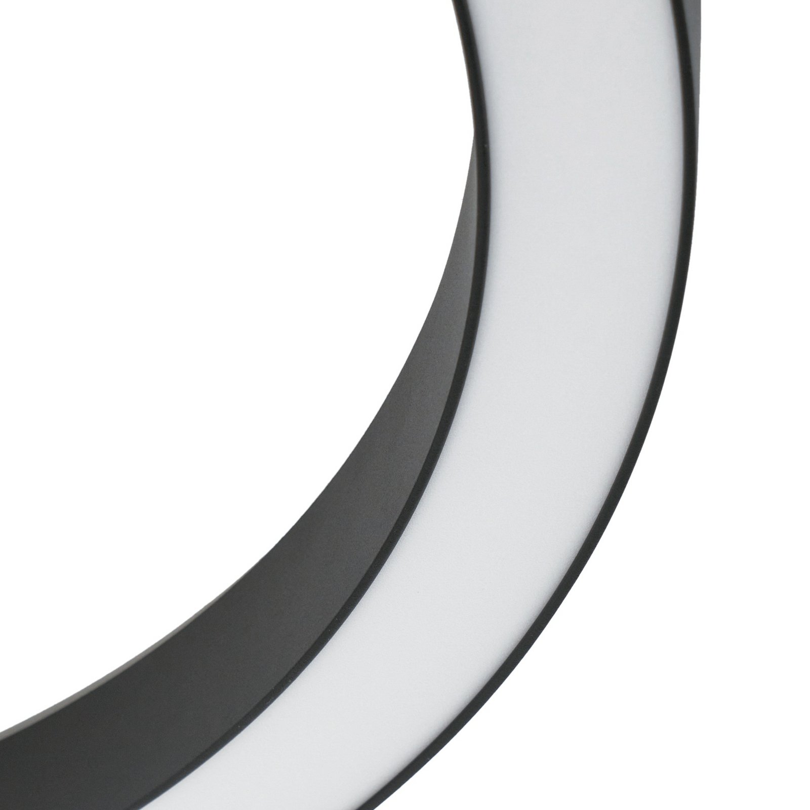 Plafoniera LED Neor, CCT, nera, Ø 60 cm, dimmerabile - Lucande