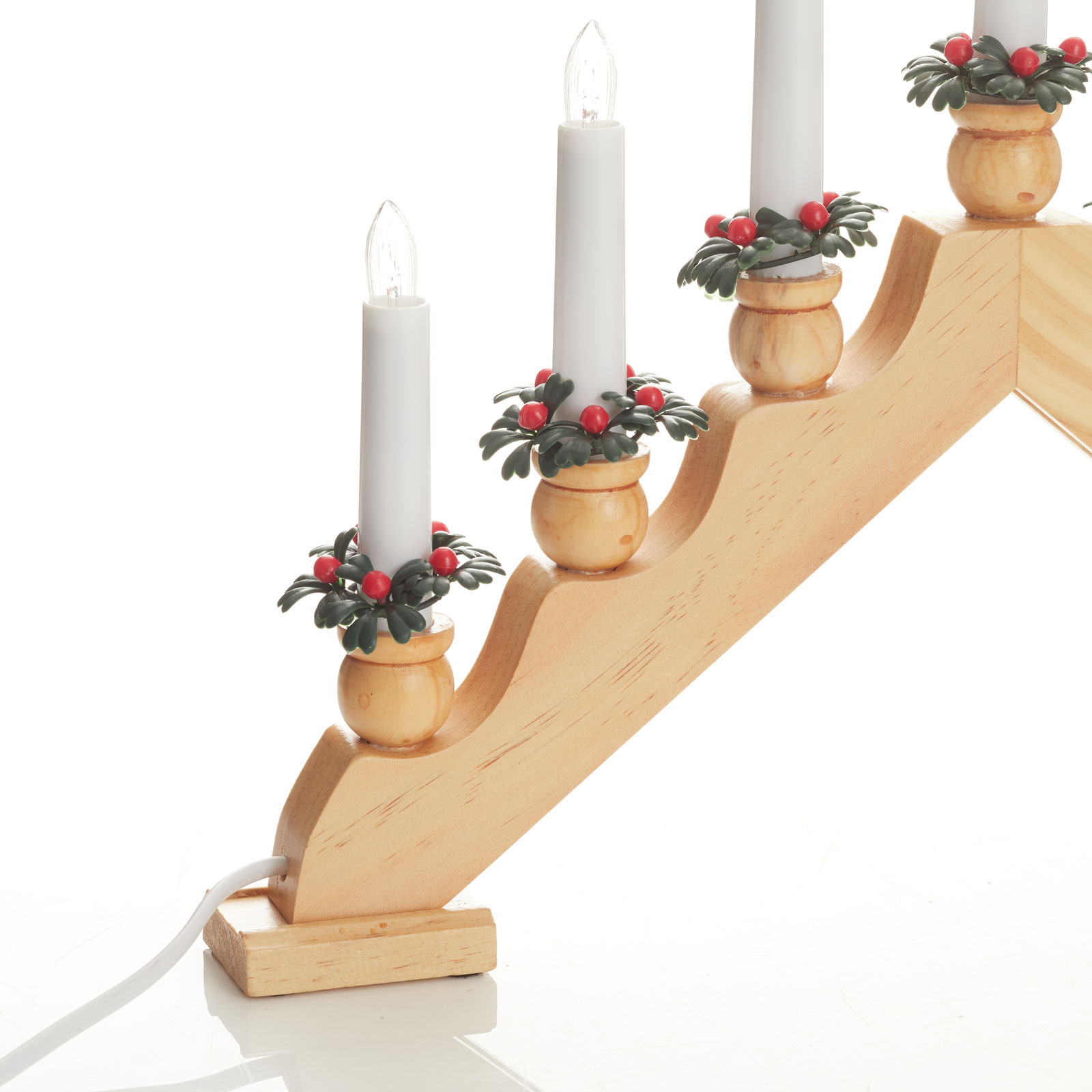 Decorative candle arch Tomas, natural