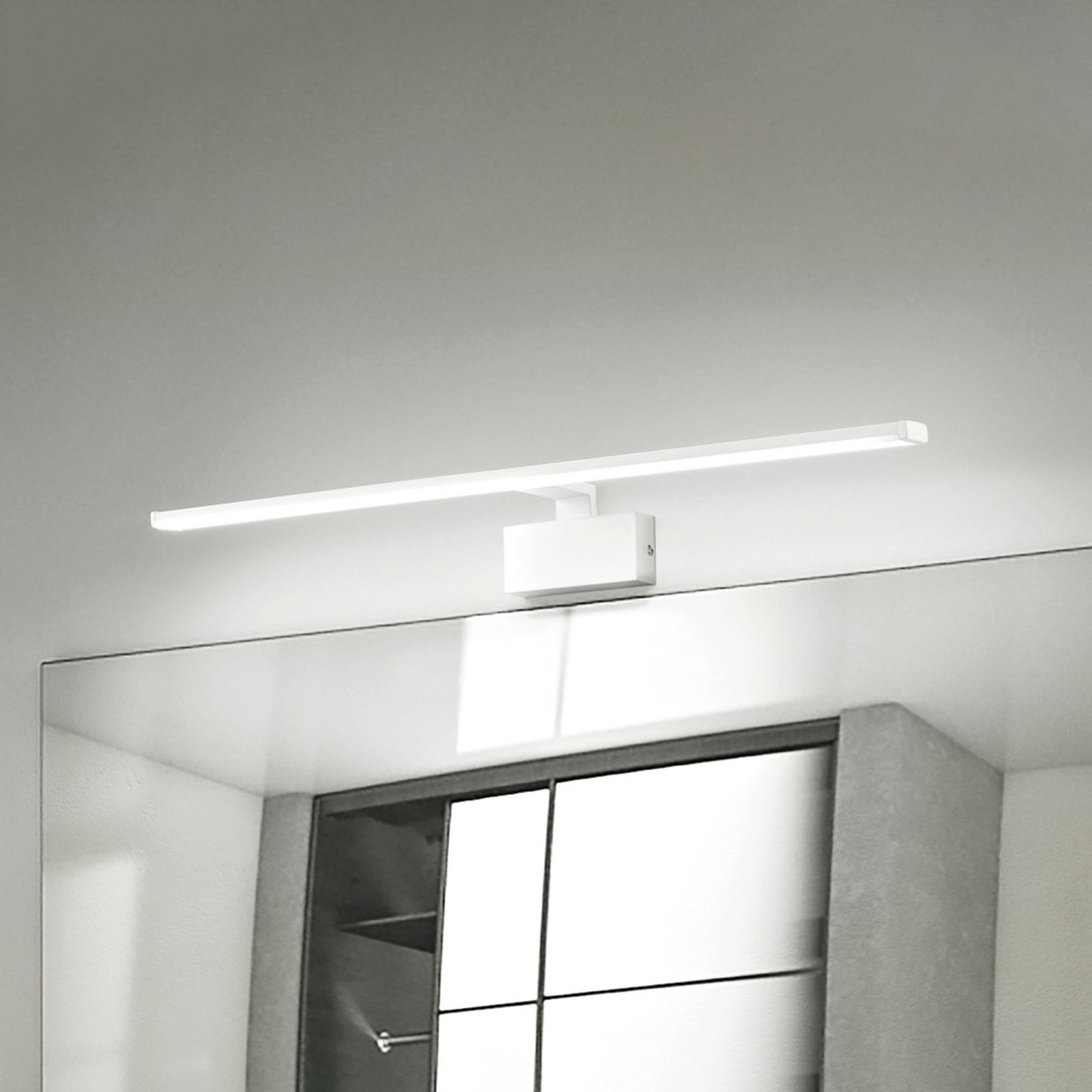 IDEAL LUX Alma LED fali lámpa, fehér fém, szélesség 81 cm