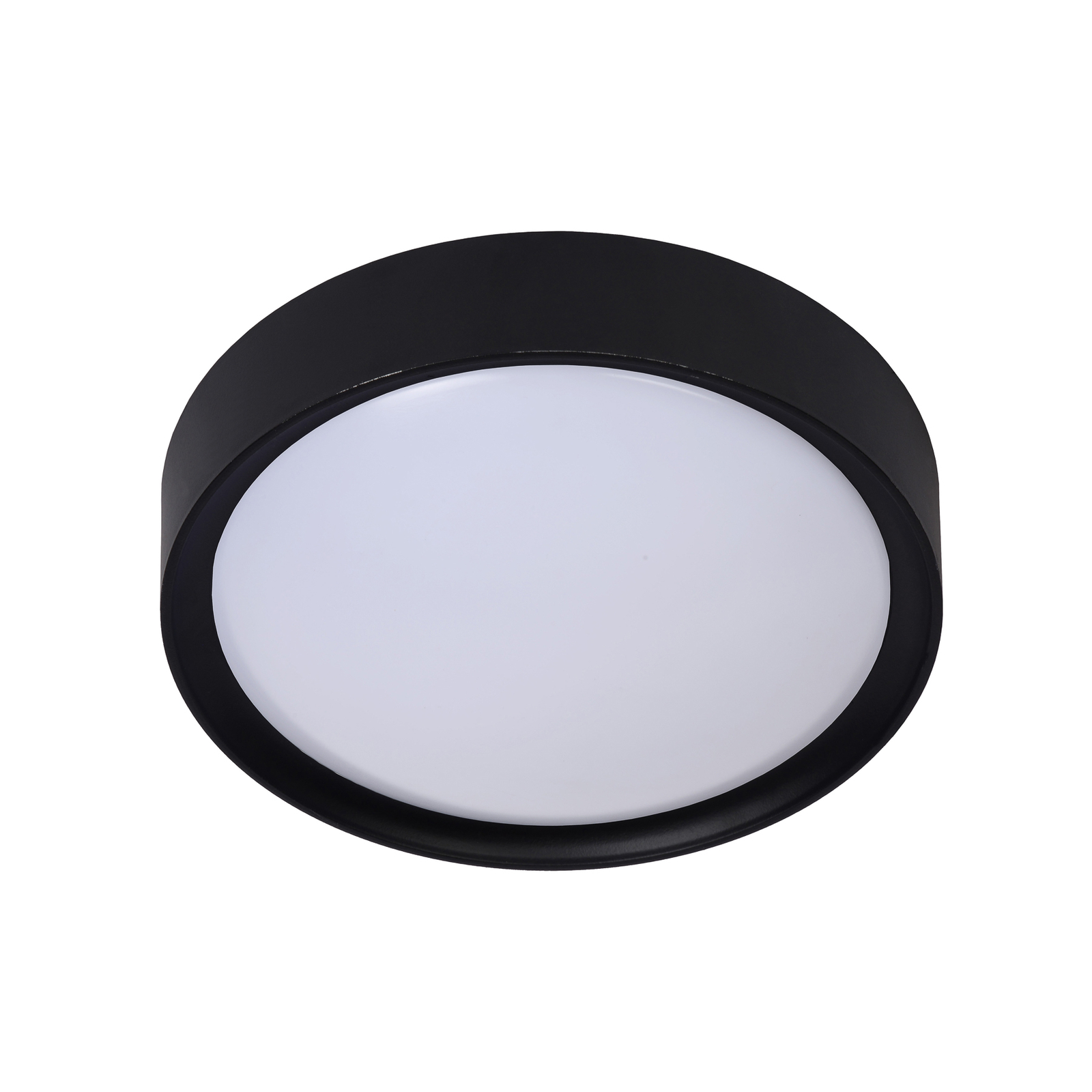 Stropna svetilka Lex, okrogla, Ø 25 cm, črna