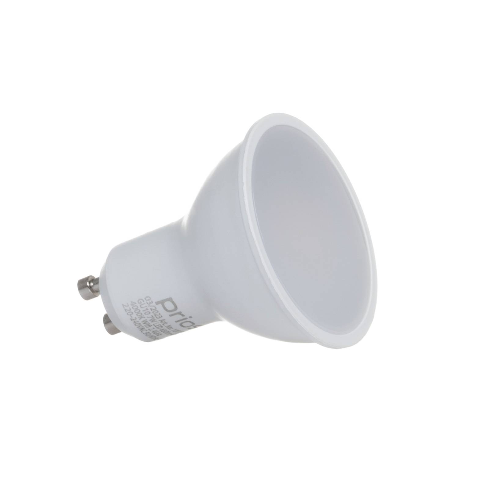 Image of Prios Smart réflecteur LED GU10 840 plastique 7W Tuya WLAN opale 4251911761344