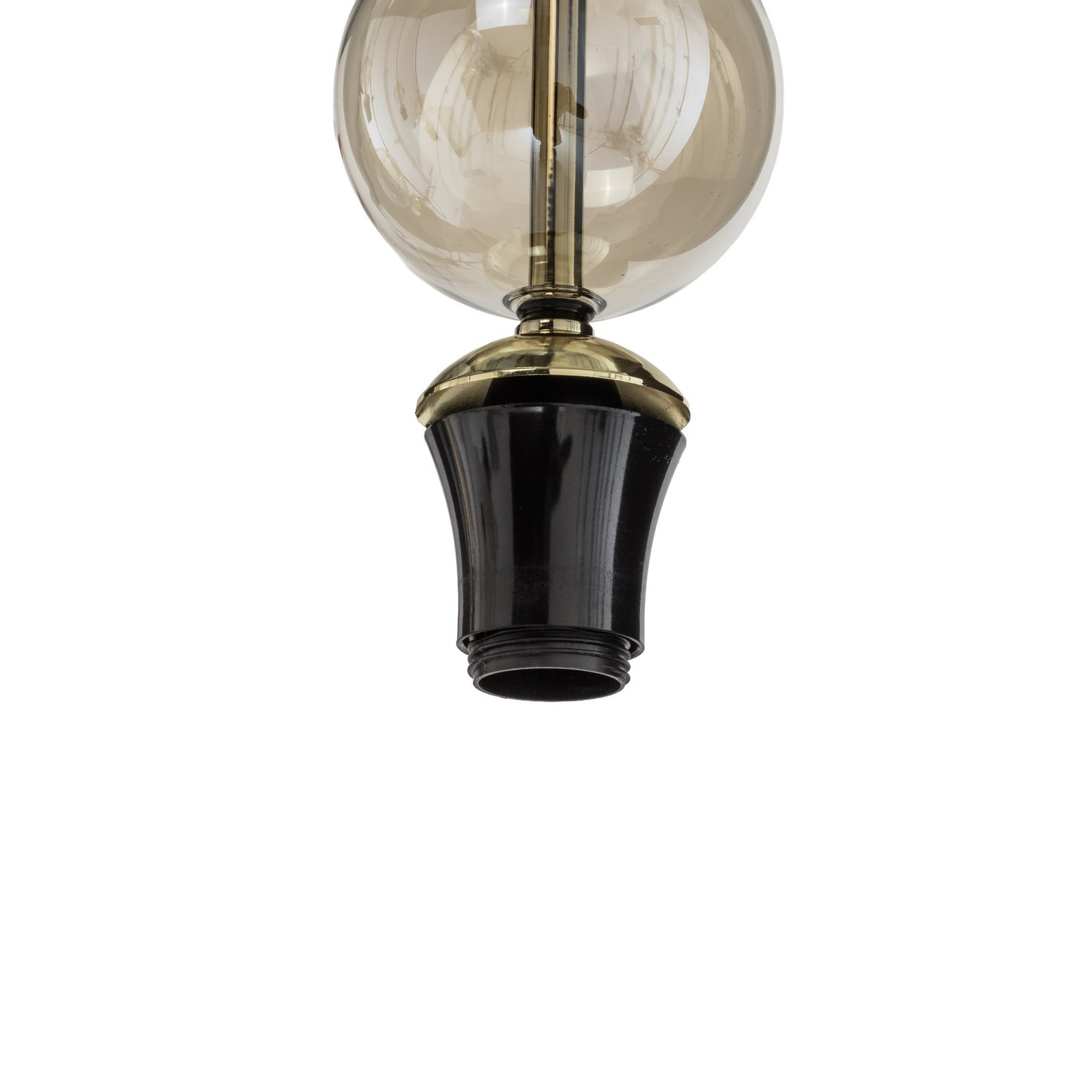 Hängelampe Sophia, 3-flammig, 65 cm, cognac/schwarz, E14 Hängelampe Sophia, 3-flammig, 65 cm, cognac/schwarz, E14