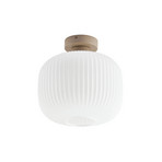 Evey Deckenleuchte, Ø 25 cm, weiß/beige, Glas - NOLA