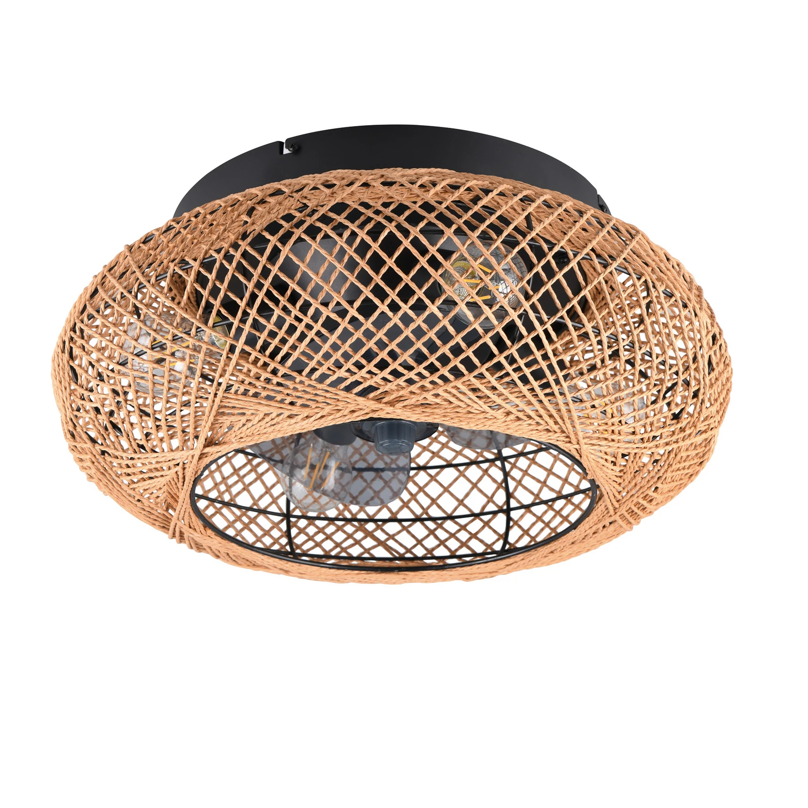 Lillesand mennyezeti ventilátor világítással, csendes, Ø 50 cm, távirányítóval