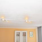 Mono VIII ceiling spotlight white 8-bulb, 2x150 cm