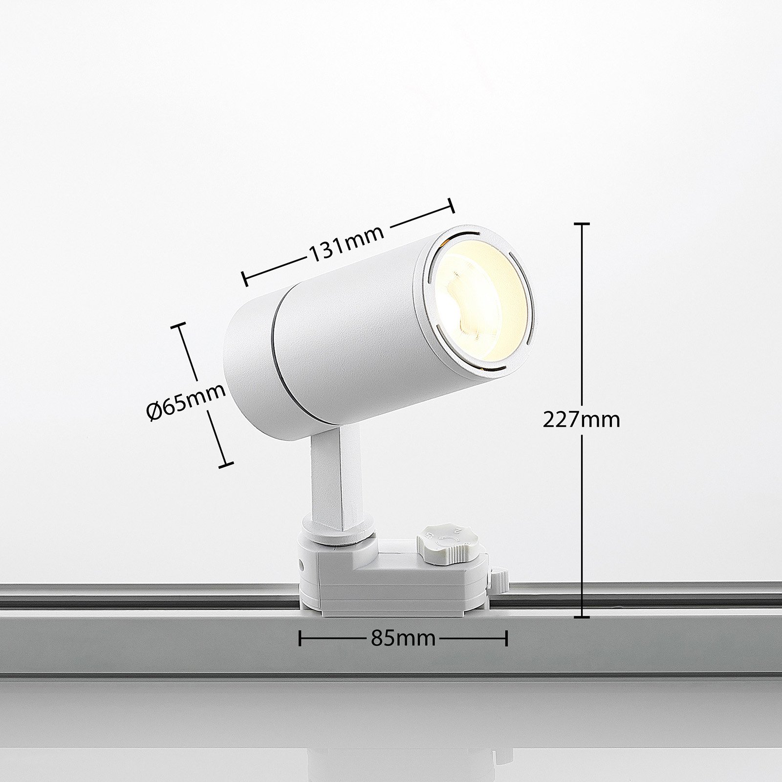 Arcchio Cady LED-3-Phasen-Schienenstrahler, weiß