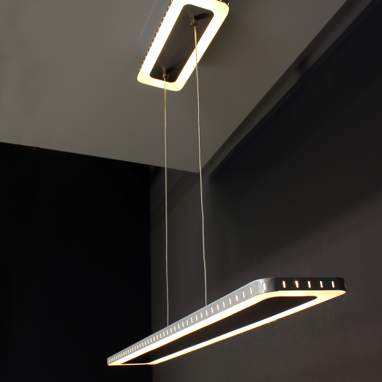 LED závěsné světlo Solaris 3-step-dim 70cm stříbro