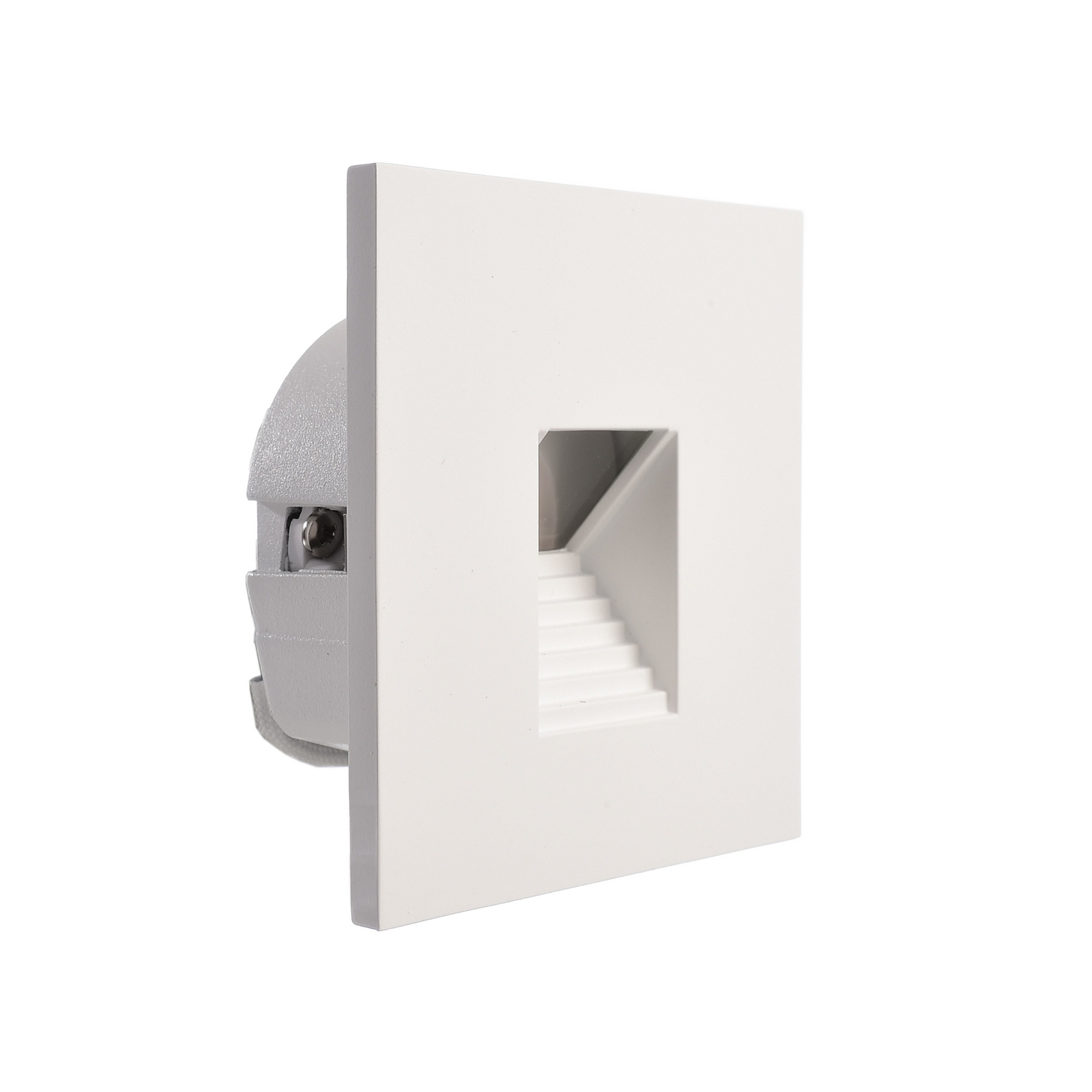 LED-Wandeinbauleuchte SET Alwaid, 8 x 8 cm, Stufe, 2.700 K