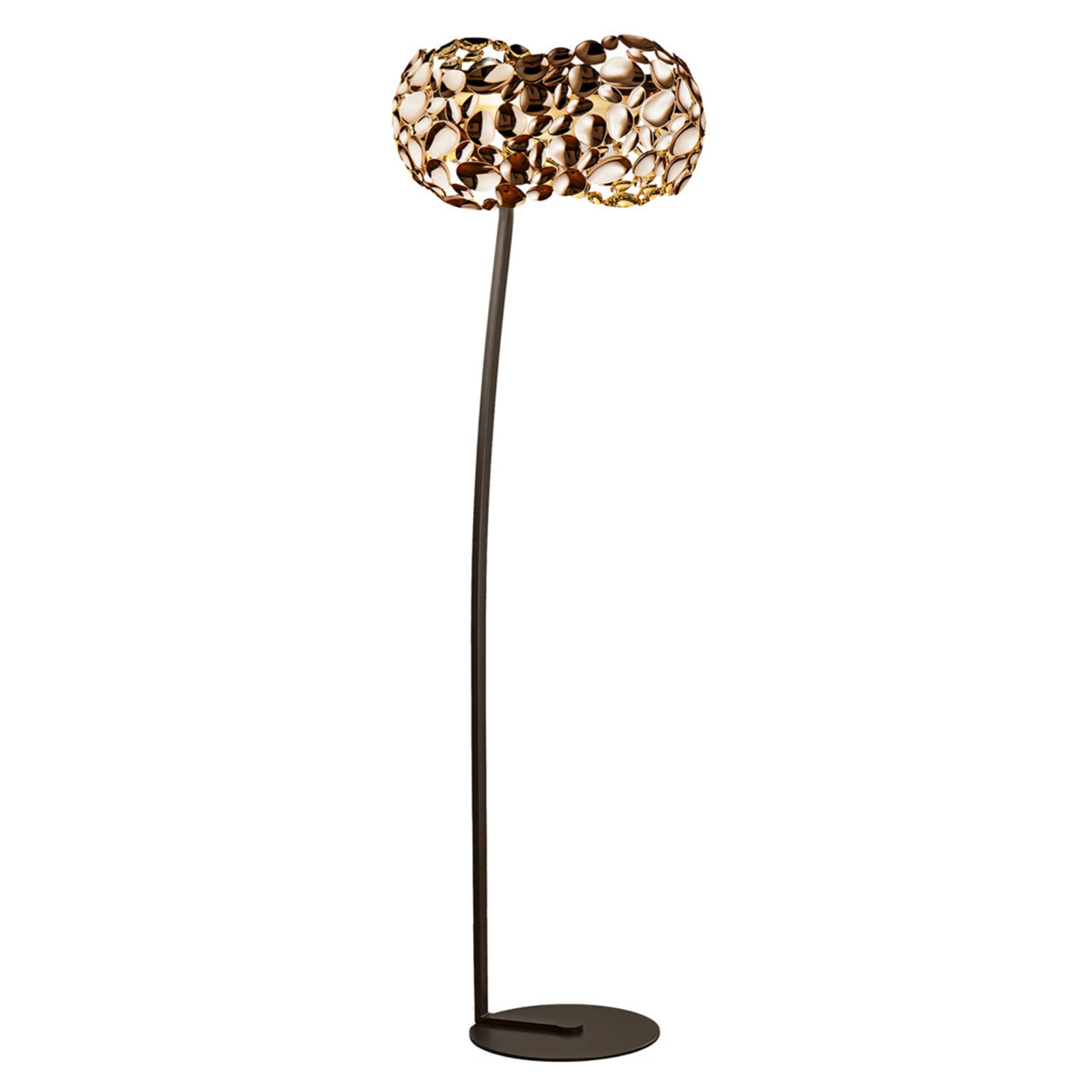Narisa LED podna lampa, ružičasto zlatna/smeđa