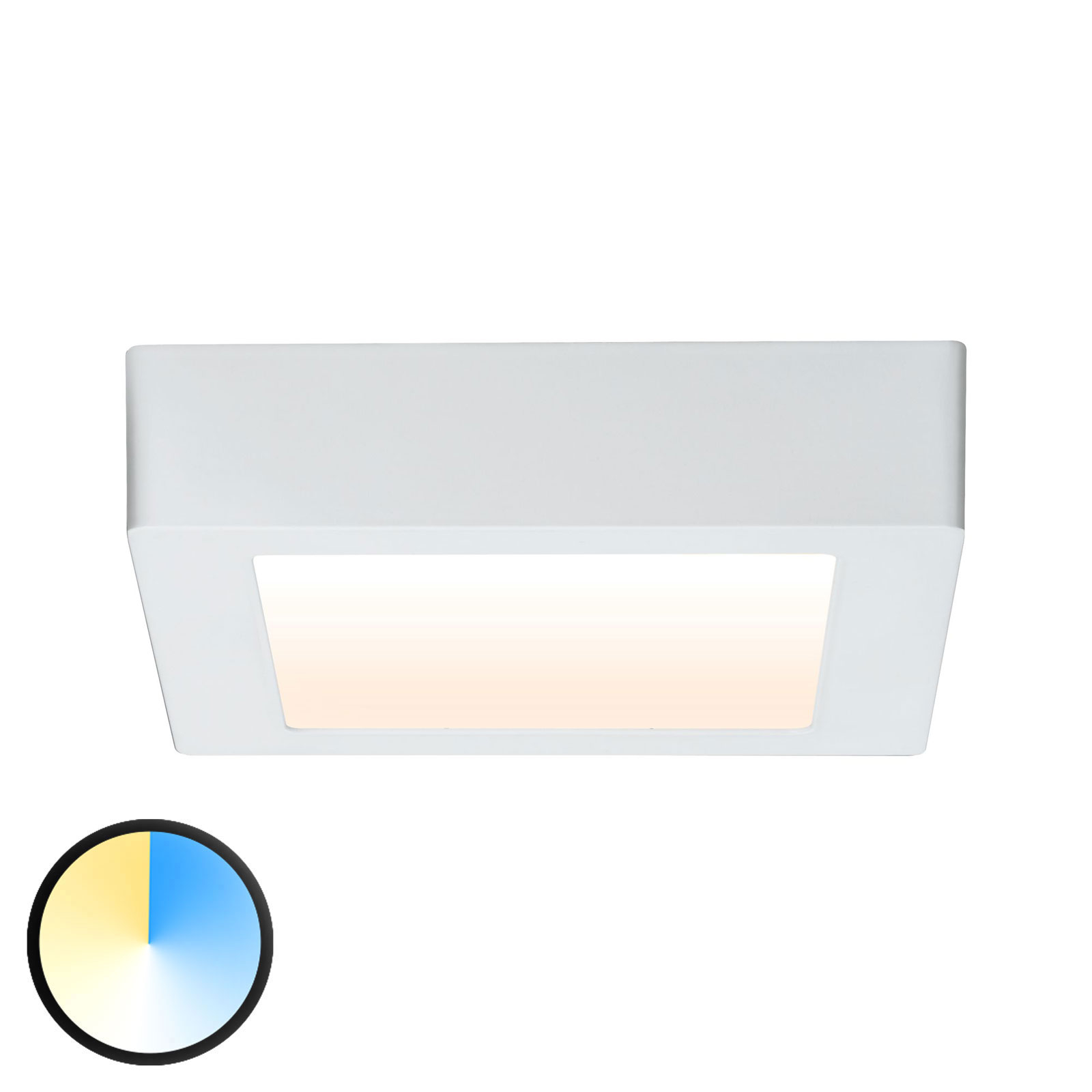 Paulmann Carpo LED ceiling lamp white 17 x cm, for Living / Dining Room, metal, plastic, 10.2 W, energy efficiency: A+, L: 17 cm, W: 17 cm, H: 3.8 cm