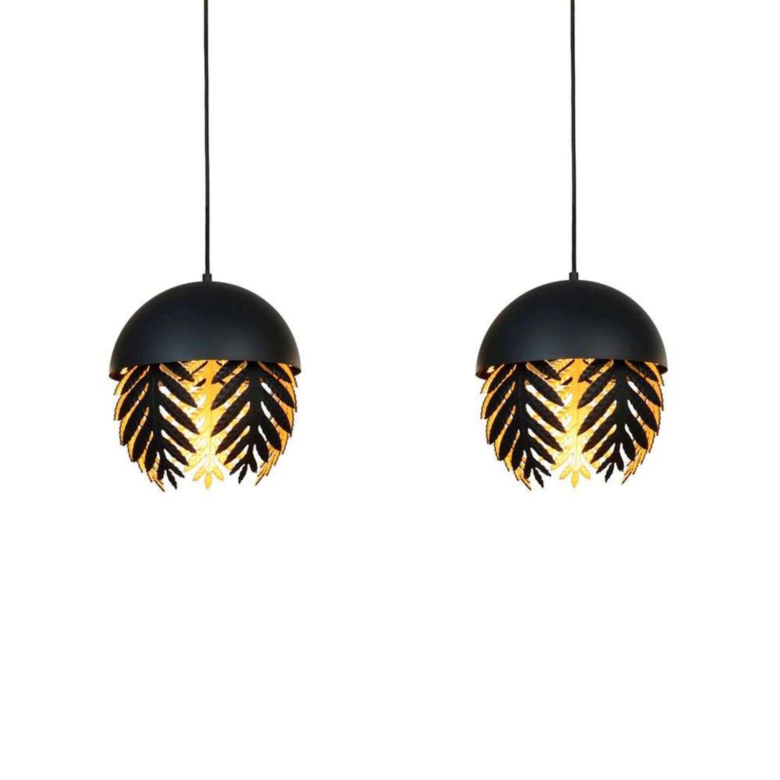 Aparas 2 Pendelleuchte Black/Gold - Lucande