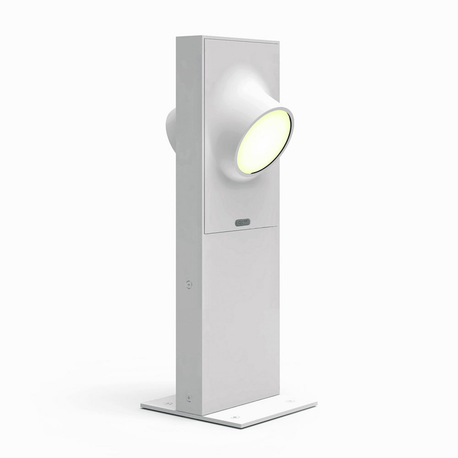 Artemide ARCHITECTUR Ciclope pillar lamp 2-bulb grey-white, technopolymer, polycarbonate, steel, aluminium, 6.5 W, energy efficiency: A+, L: 17 cm, W: 5 cm, H: 50 cm