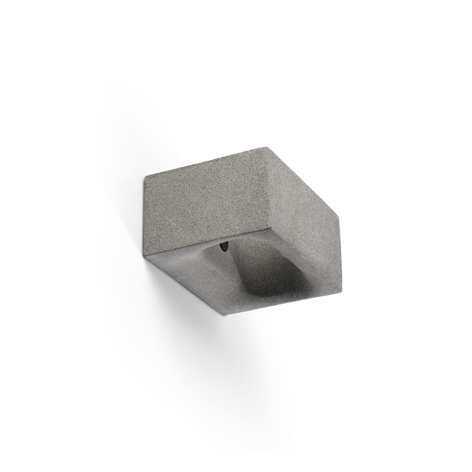 LED wall light Glint, 2700K, 15 cm, grey, concrete, IP55