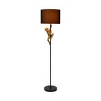 Extravaganza Chimp vloerlamp, goud mat/zwart