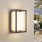 Lucande LED outdoor wall light Ilirian, anthracite, aluminium, 25cm