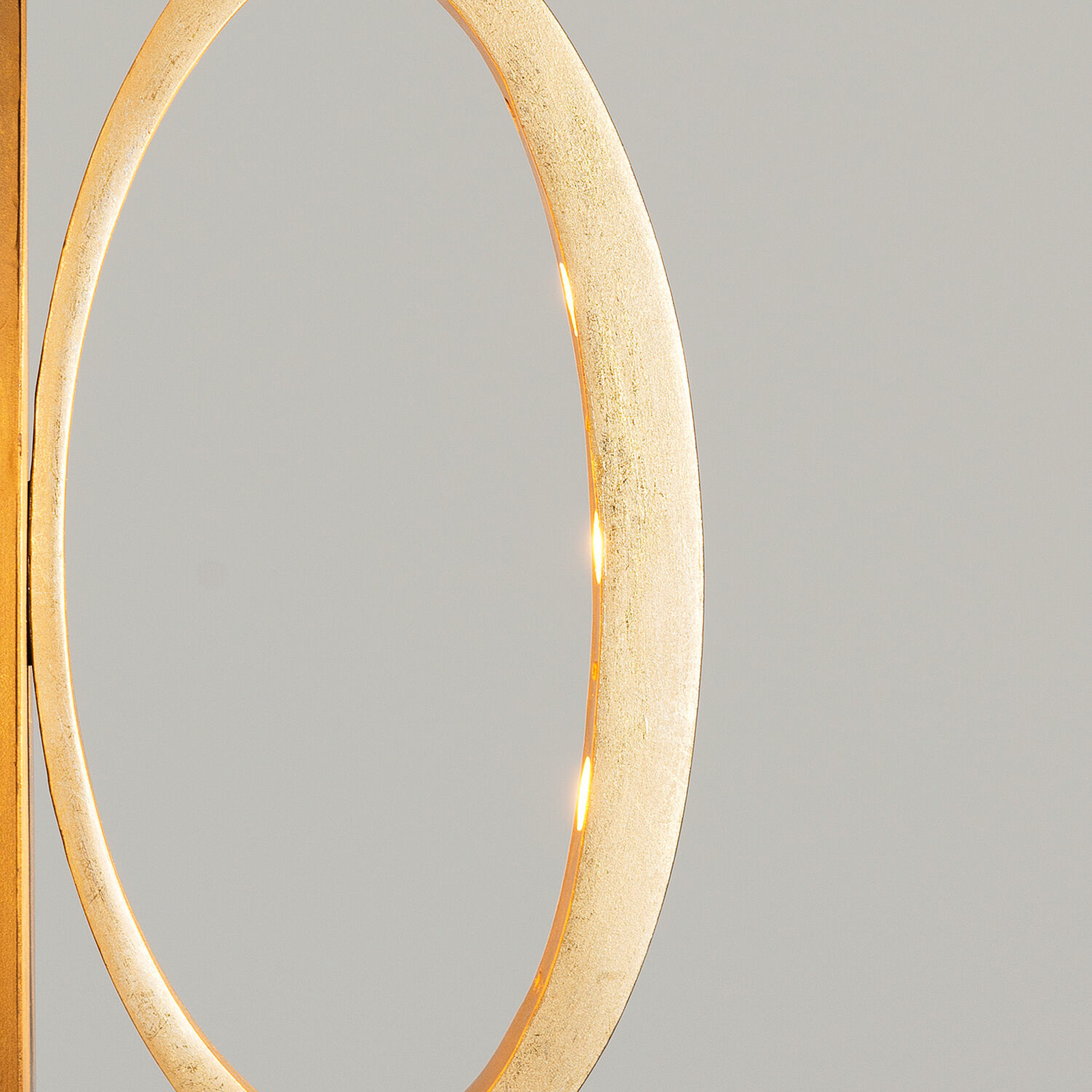 Aplique de pared LED ASTERISCO OVAL, color dorado, 45 cm, metal, atenuable