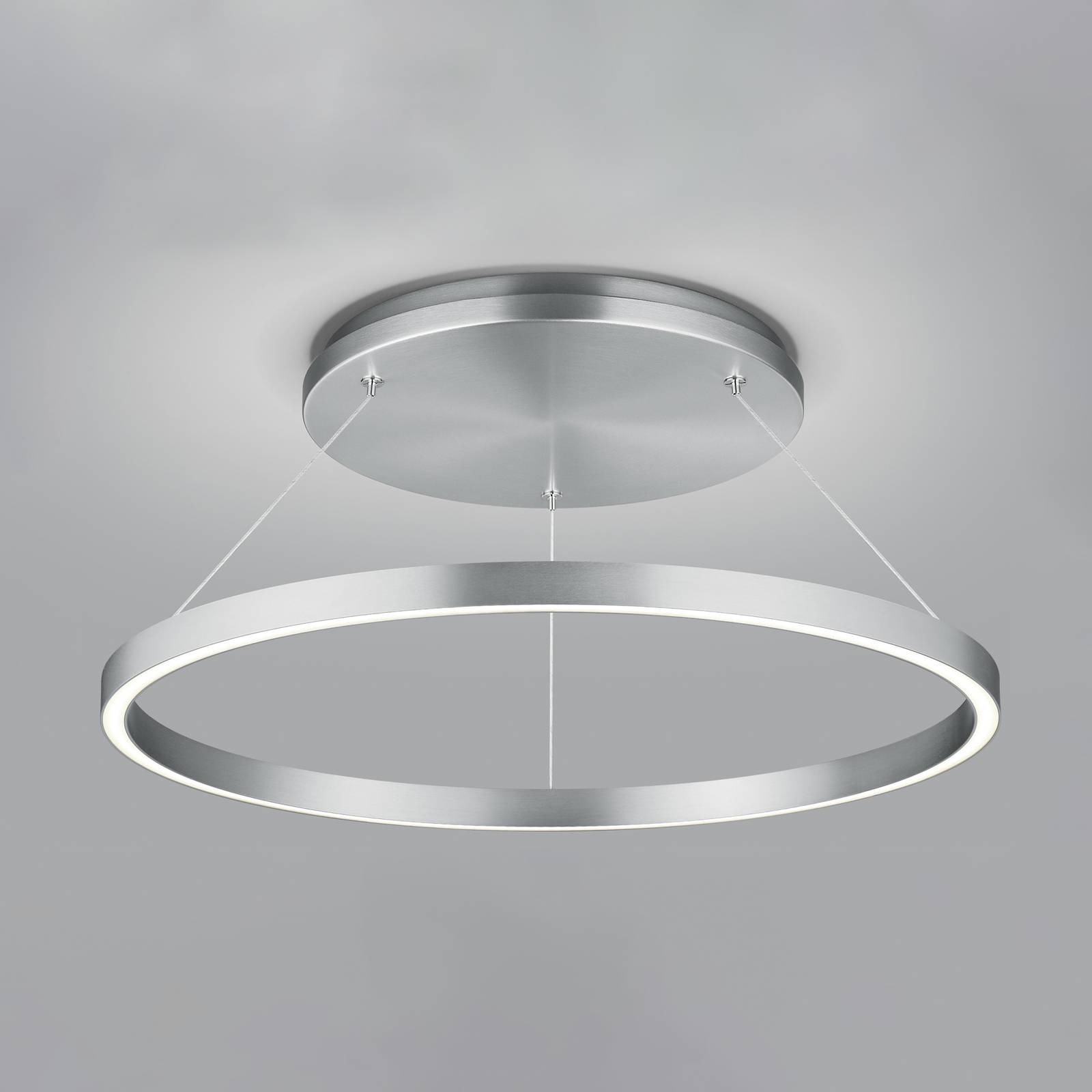 Lisa-D LED-hængelampe ringformet mat nikkel