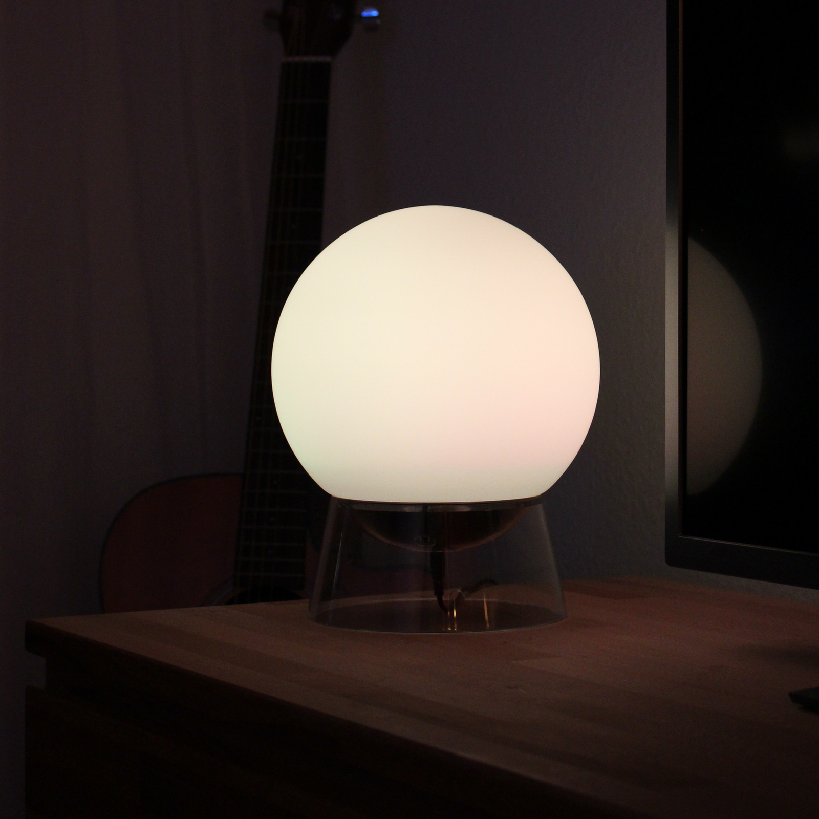 LED-Dekokugel Globe mit RGBW-Farbwechsel, weiß