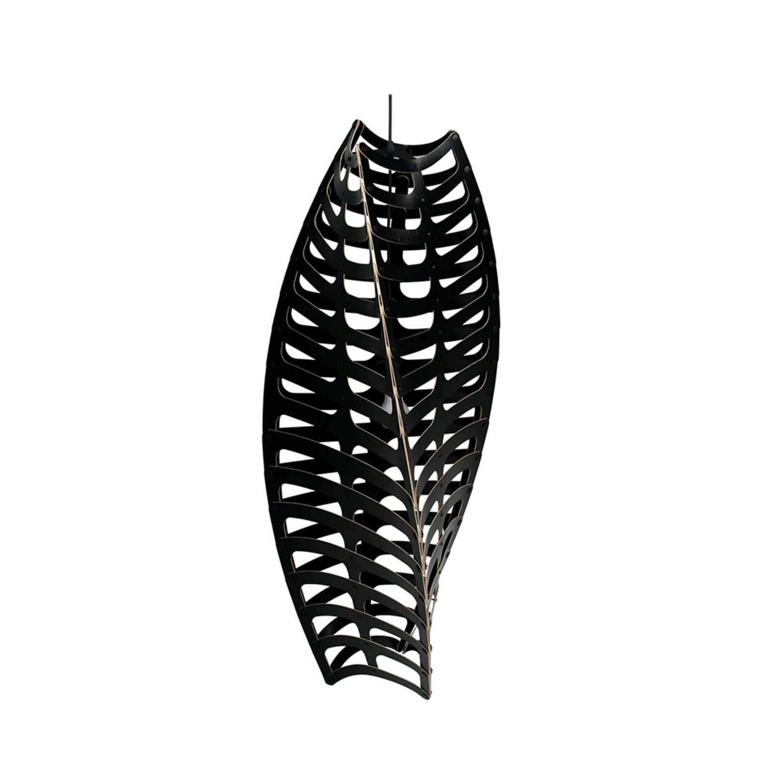 Toru Pendelleuchte Large 2 Seiten Schwarz david trubridge - Wohnzimmer - Bambus