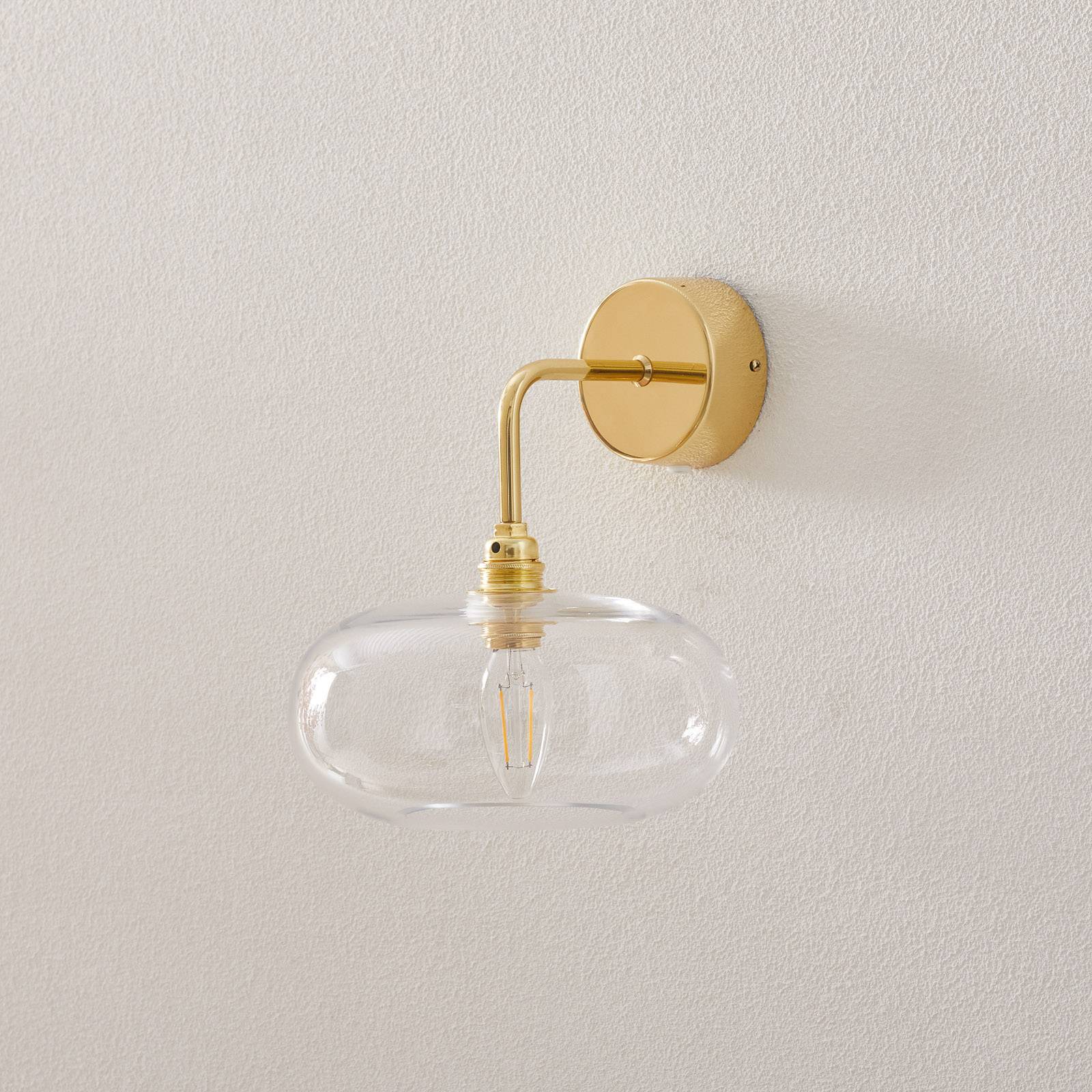 EBB & FLOW Horizon Arm-Wandlampe gold/klar Ø 21 cm günstig online kaufen