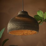 OSRAM Hängeleuchte HAT, braun, Ø 36 cm, Wellpappe, E27