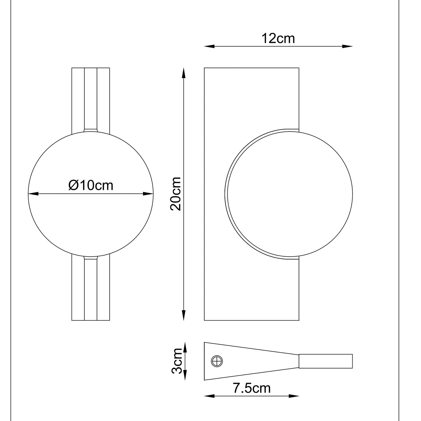 LED wandlamp Jasper, hoogte 20 cm, mat messing, metaal