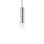 Lámpara colgante Ideal Lux Look, color cromo/transparente, Ø 6 cm, cristal