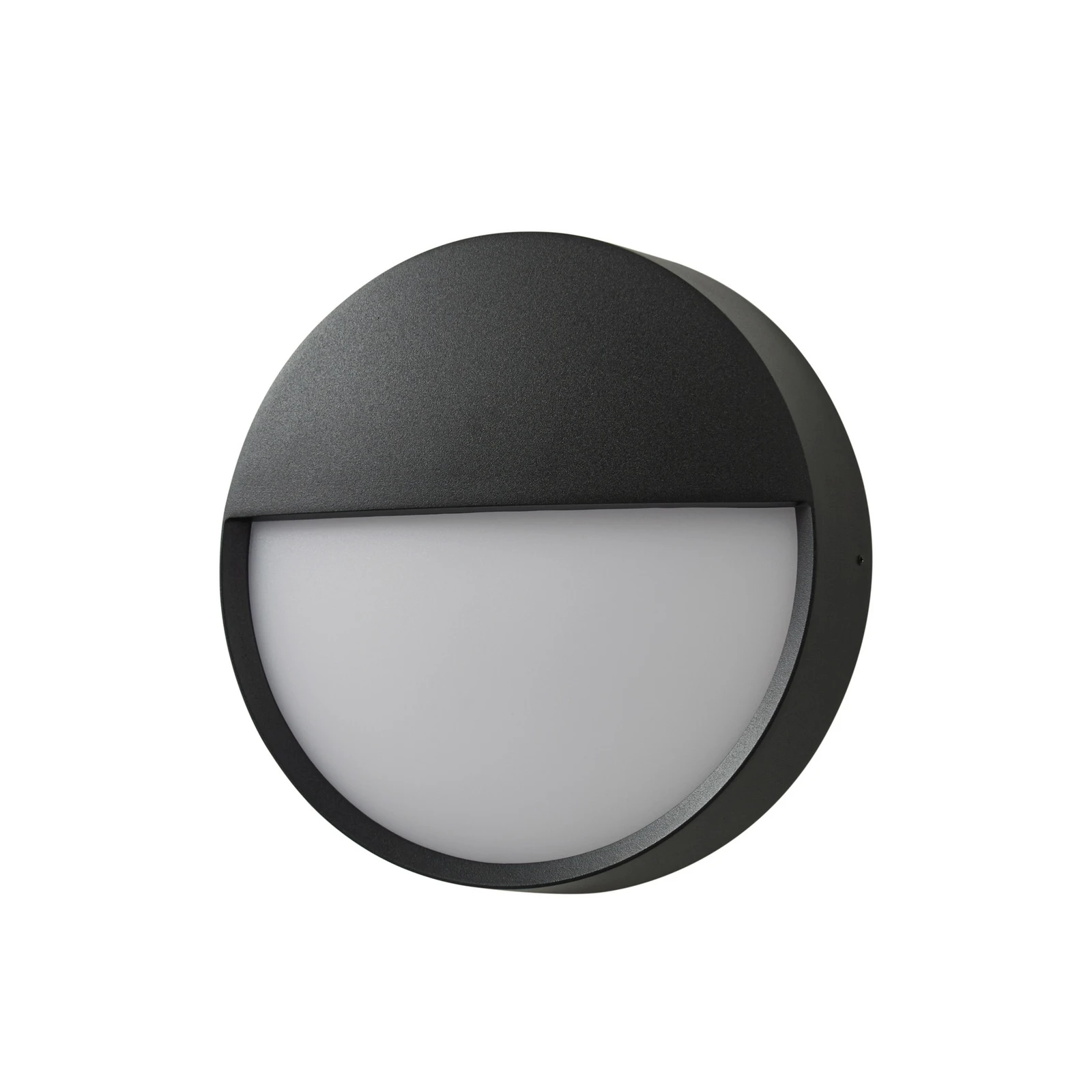 Candeeiro de parede exterior LED Arcchio Gravo, Ø 25 cm, preto, IP65