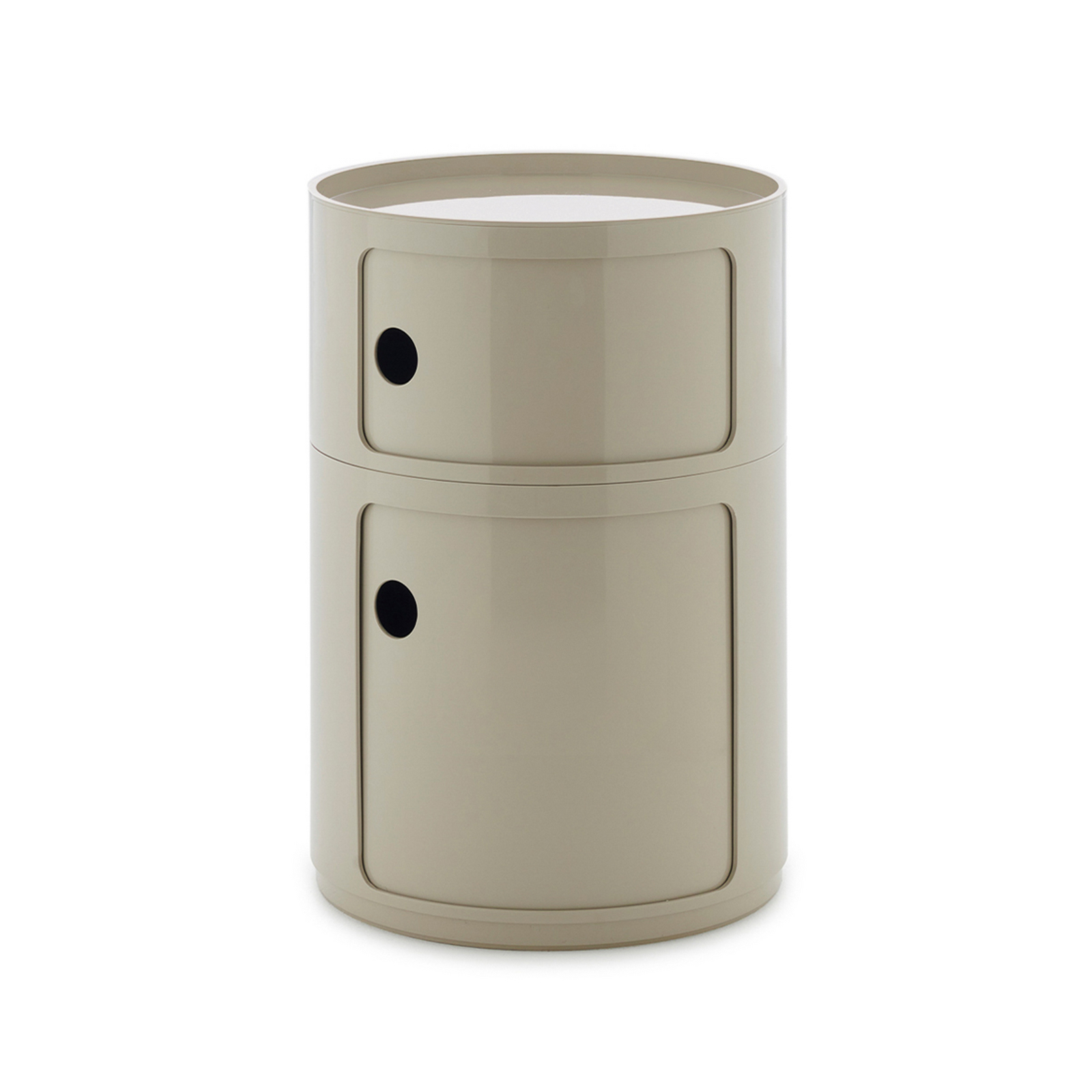 Componibili Big Container, grå, 2 elementer, høyde 61,5 cm - Kartell