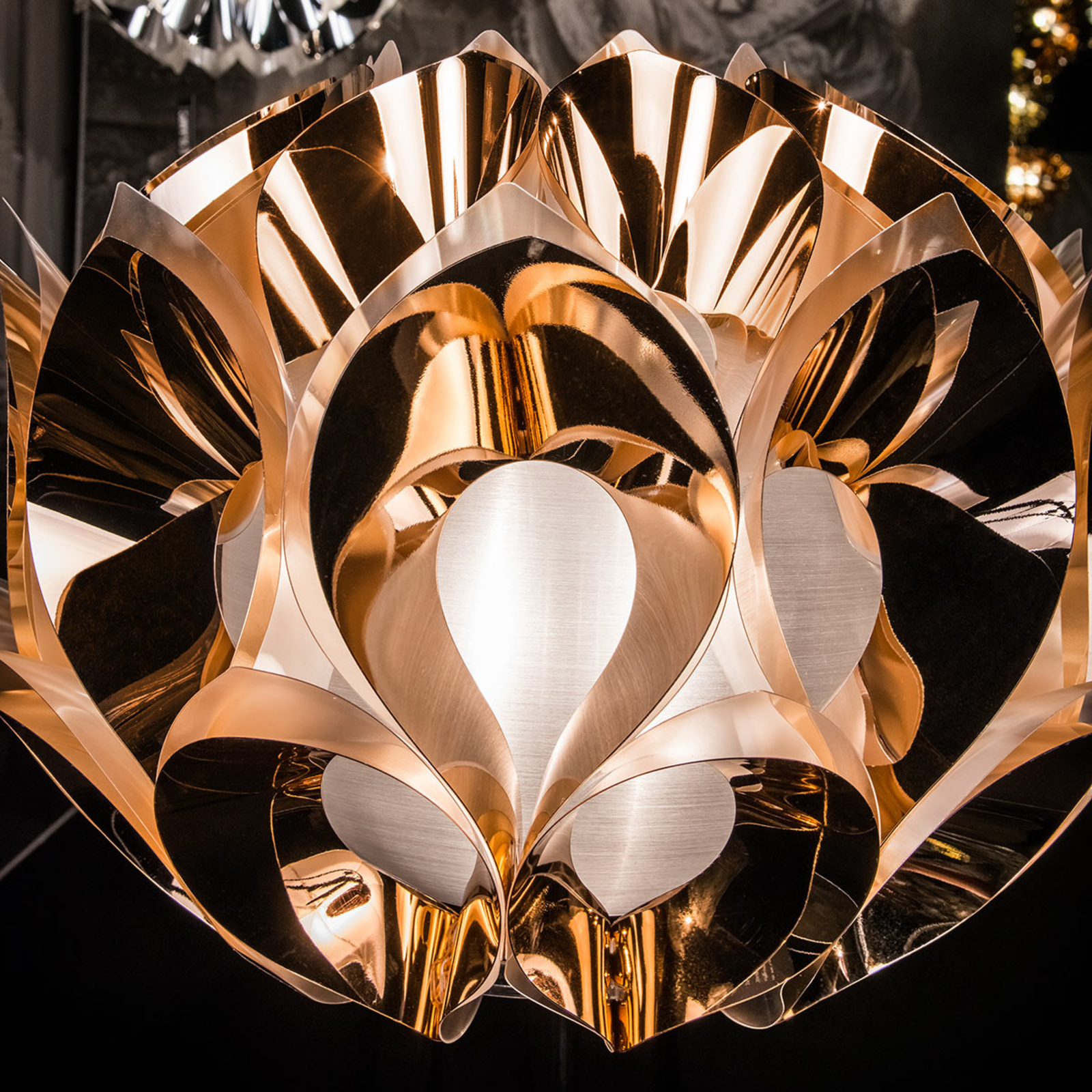 Slamp Flora – dizajnérska stojaca lampa, medená