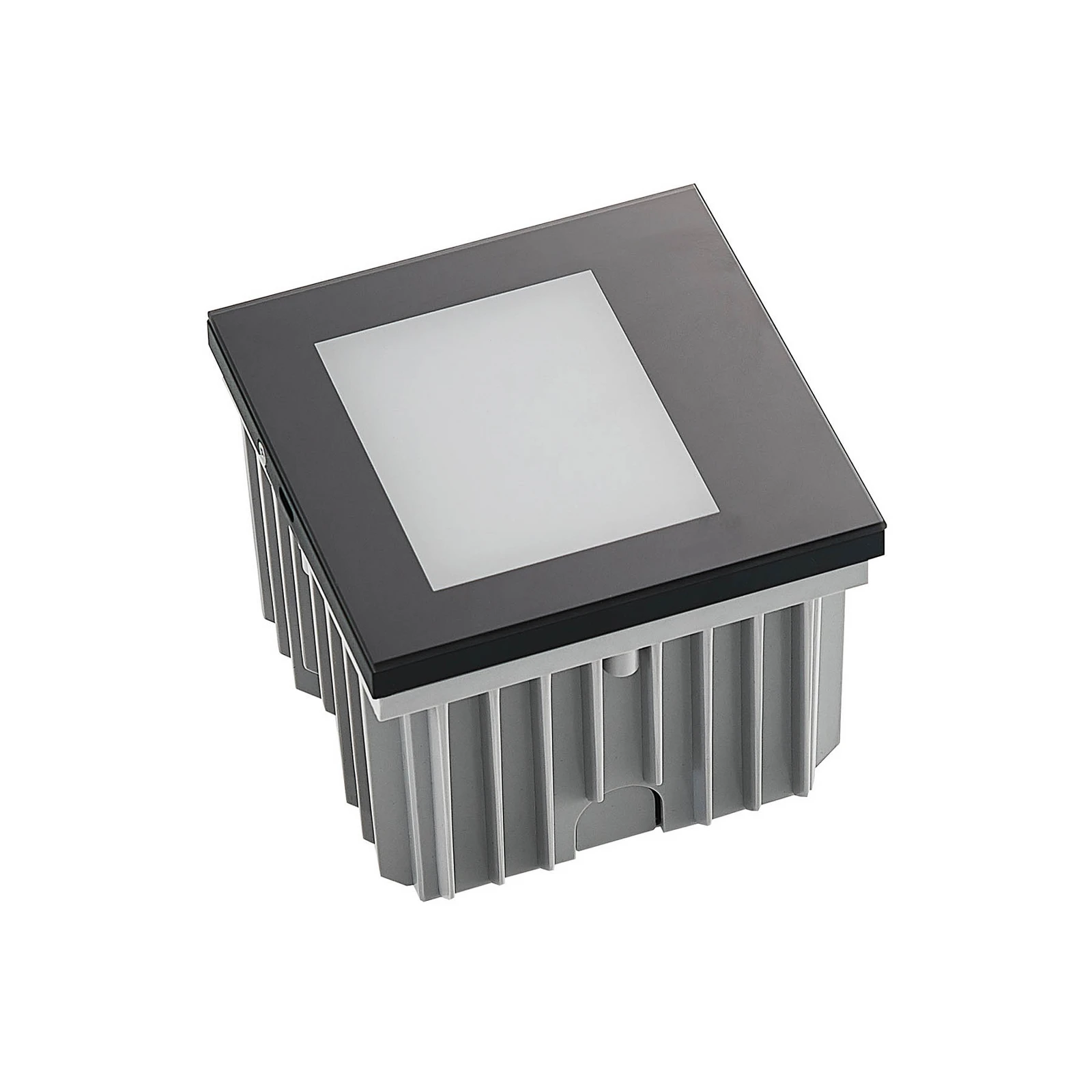 Arcchio LED recessed wall lamp Zamo, black, 11 cm, IP65