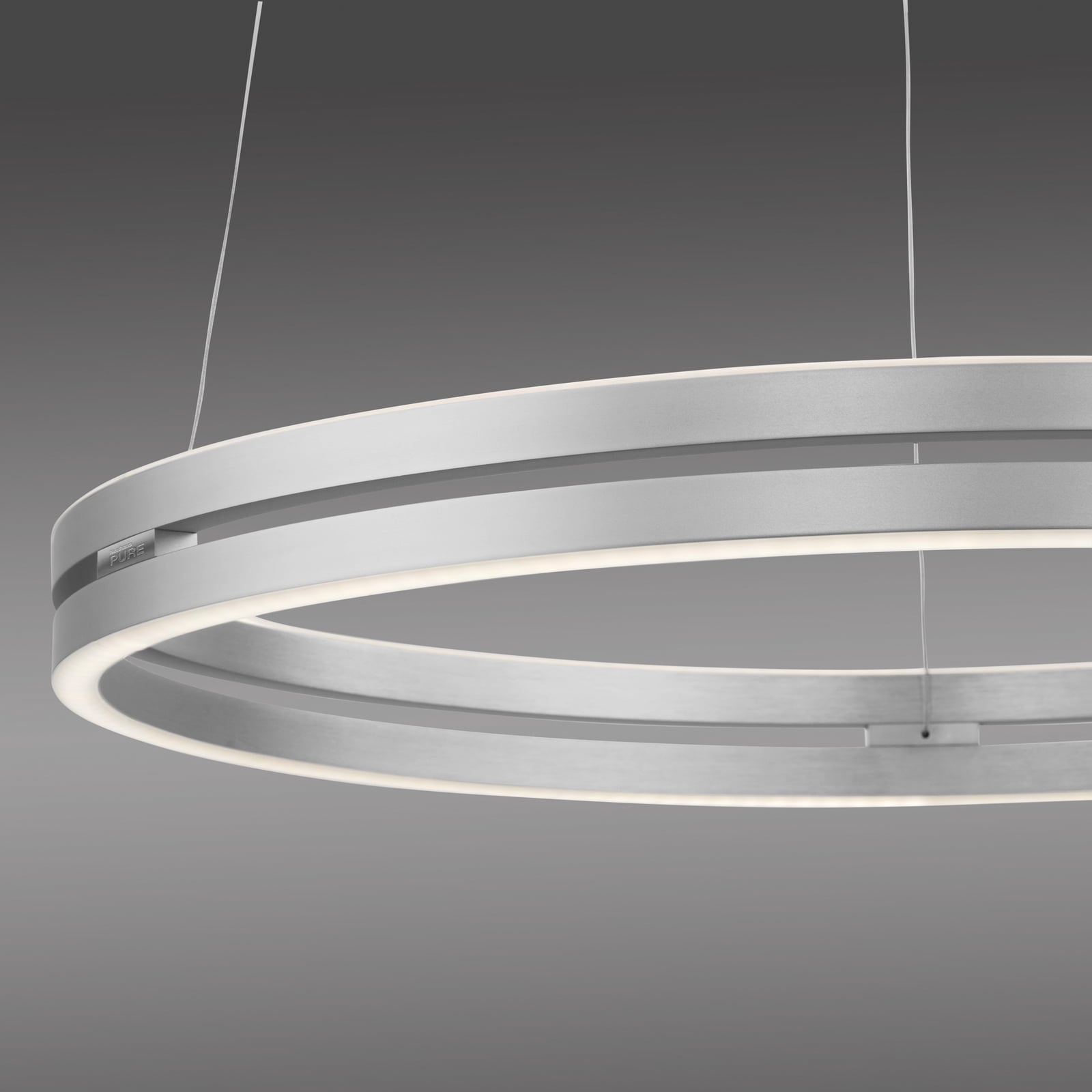 E-Loop LED-Hängeleuchte, stone, Ø70cm, Aluminium, CCT - PURE E-Loop LED-Hängeleuchte, stone, Ø70cm, Aluminium, CCT - PURE