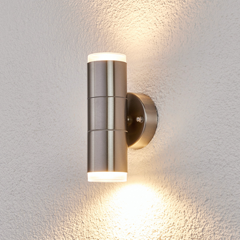 Stainless steel outdoor wall light Delina