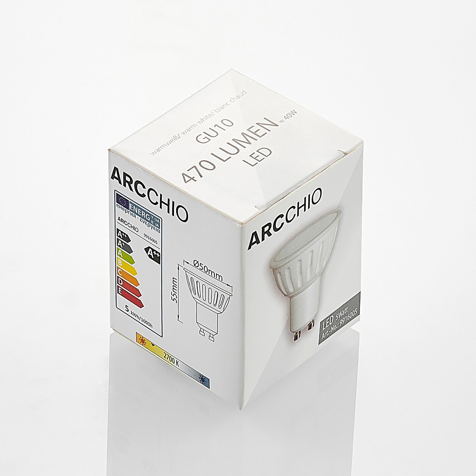 Arcchio LED-Reflektor GU10 100° 5W 2.700K