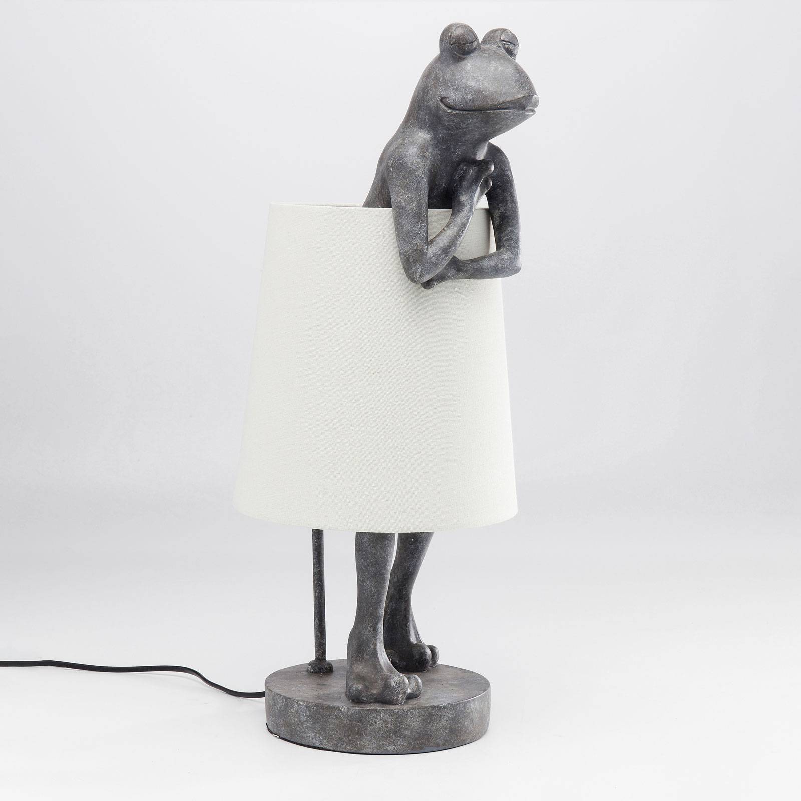 Lampa stołowa Kare Animal Frog szara