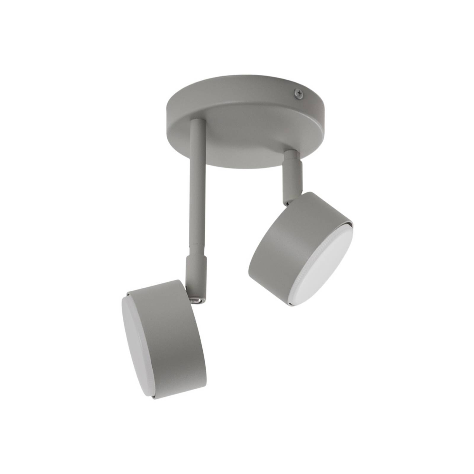 Deckenstrahler Nemo, 2-fl., grau-beige, beweglich, GX53