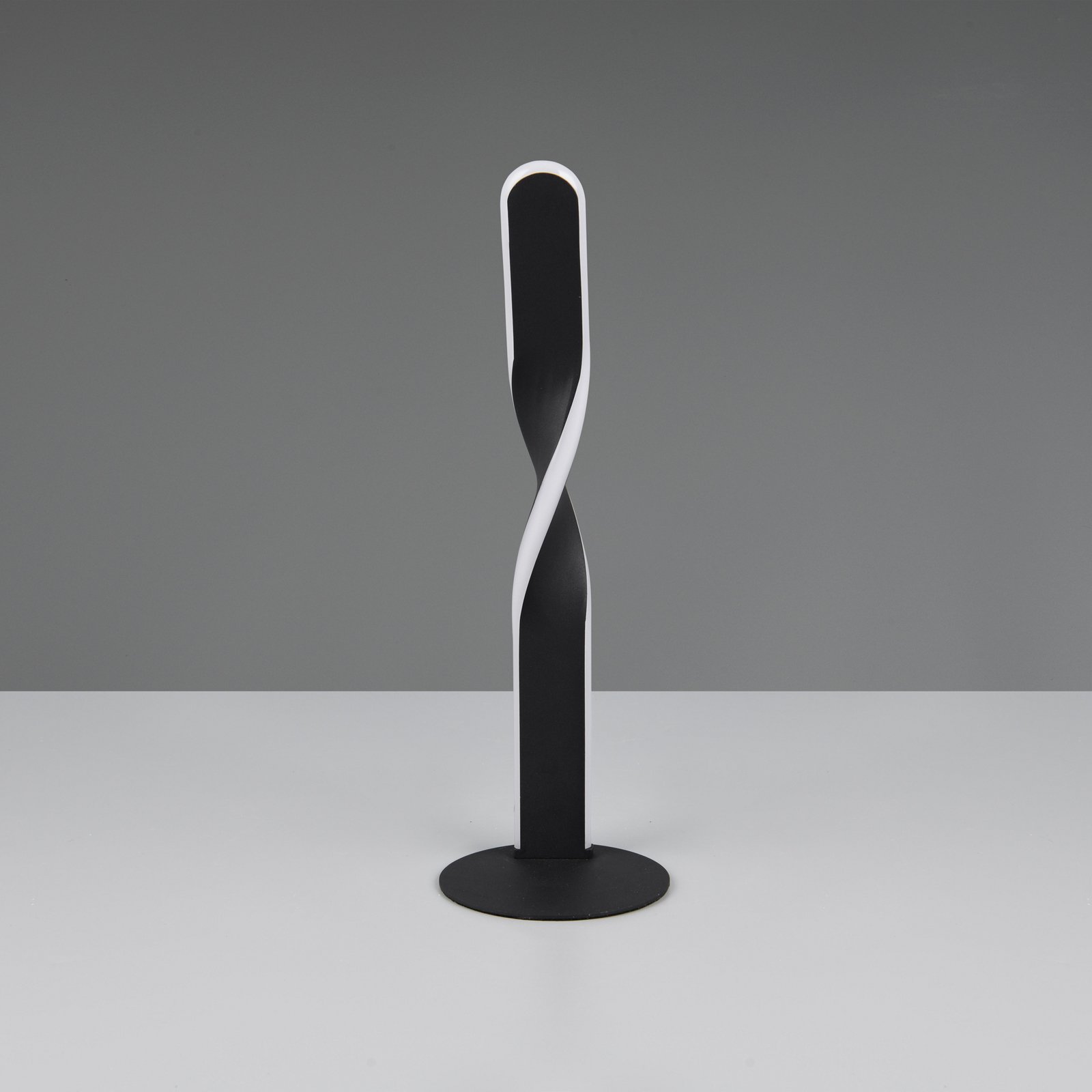 Lampe de table LED Ginko, noir mat, métal, hauteur 40,5 cm