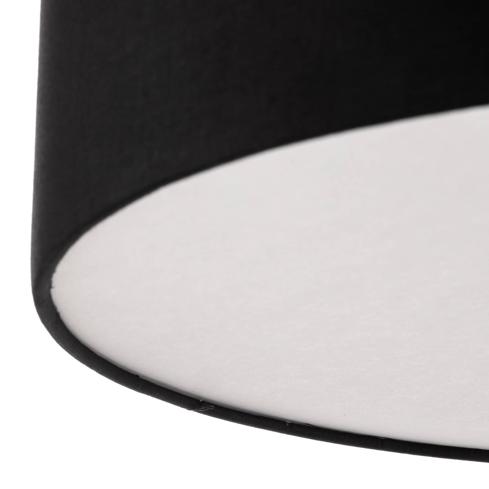 Lampa sufitowa Rondo, czarna, Ø 50 cm