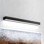 Vola LED badrumsvägglampa, IP44, svart, 4.000 K, bredd 80 cm