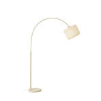 Helin Bogenleuchte, beige, Textil, Höhe 198,5 cm - Lindby