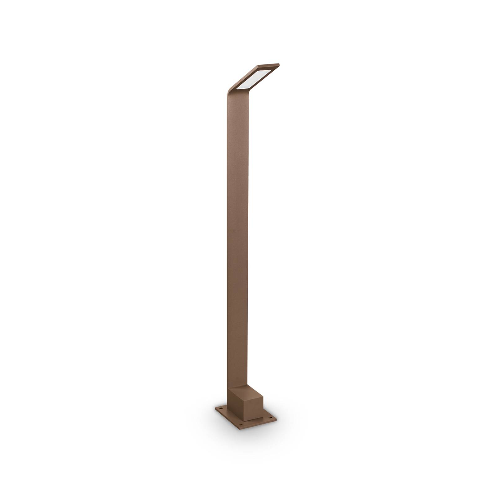 Ideal Lux LED-Wegeleuchte Agos braun 3.000 K Höhe 80 cm Alu