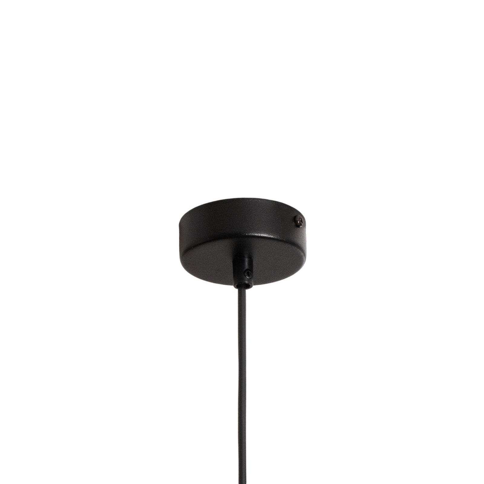 Coco dining table light, Ø 30 cm, black/opal, glass