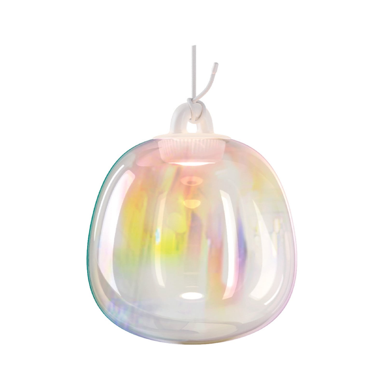 Oblò Pendel Small 2700K Rainbow/Hvid Lodes - Stue - Glas
