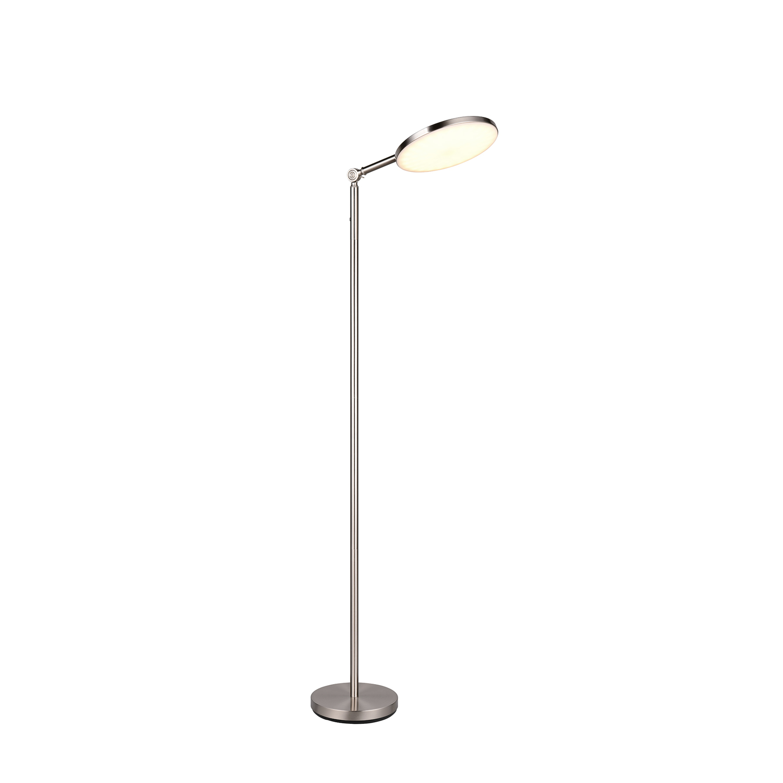 Lampe sur pied LED Mondello, nickel mat, intensité variable, orientable