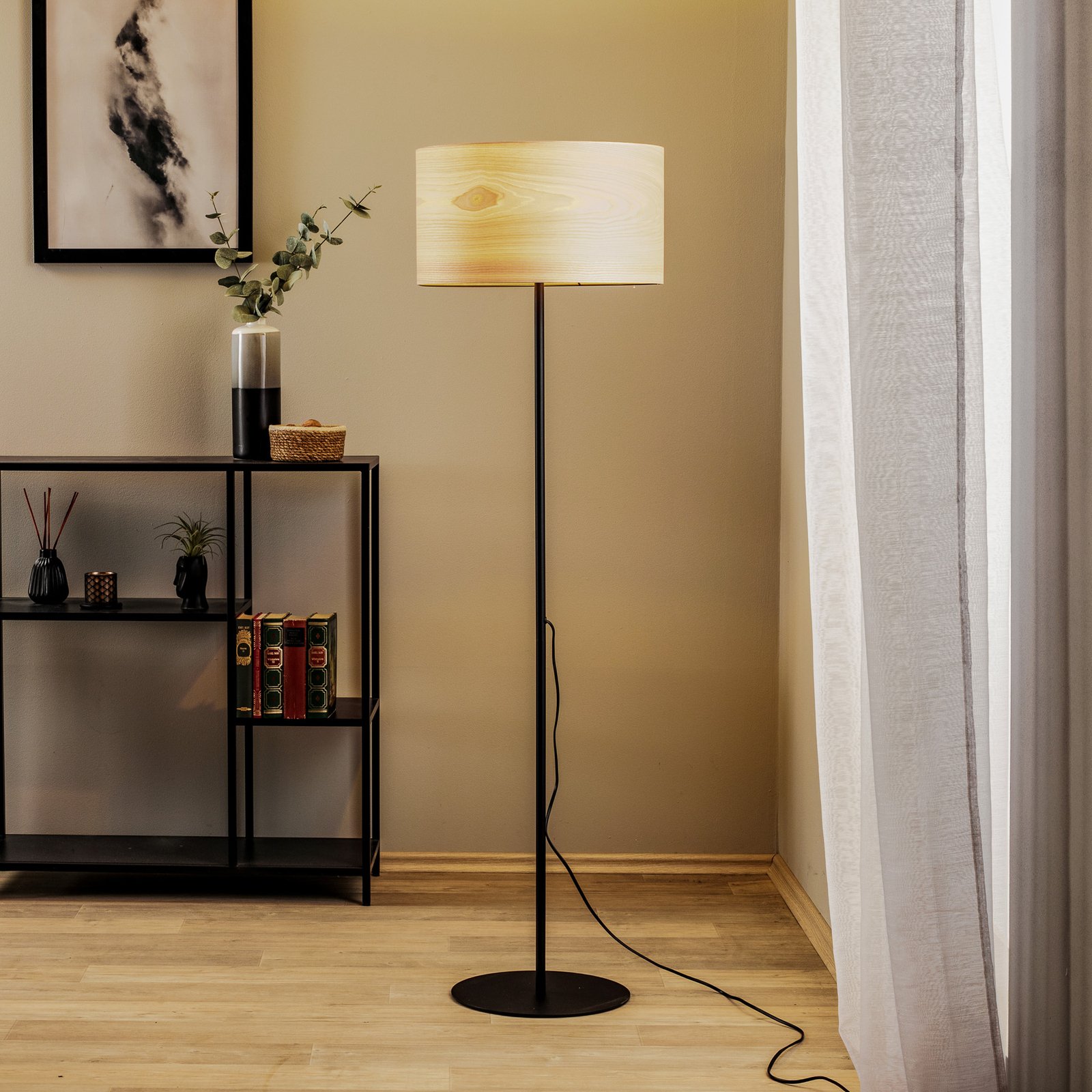 Veneer Floor Lamp Ash - Envostar