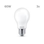 Philips-LED-lamppu E27 7W 806lm 2700K matta 3 kpl