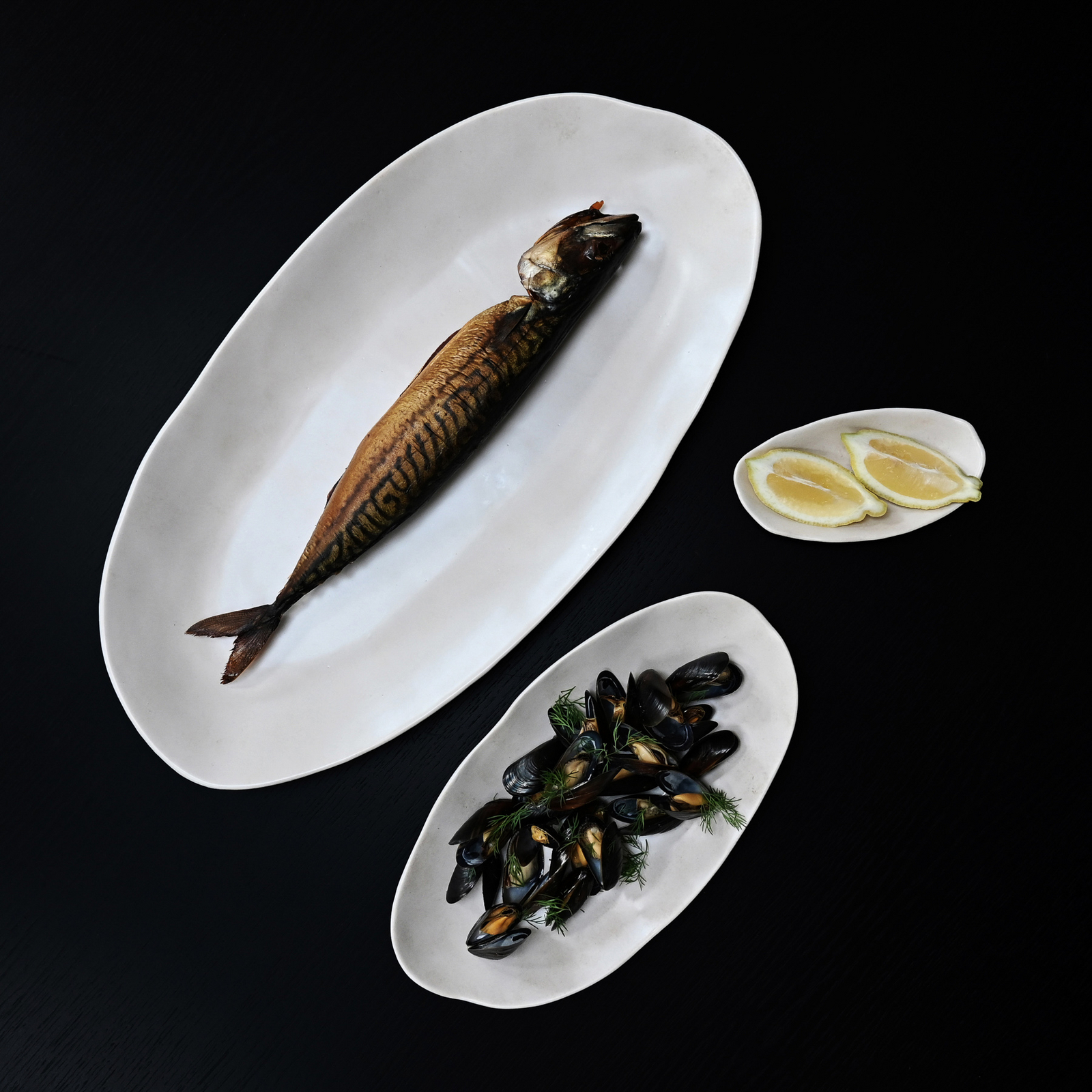 Naczynie do serwowania Native Długość 50 cm Kamień, biały - 101 Copenhagen