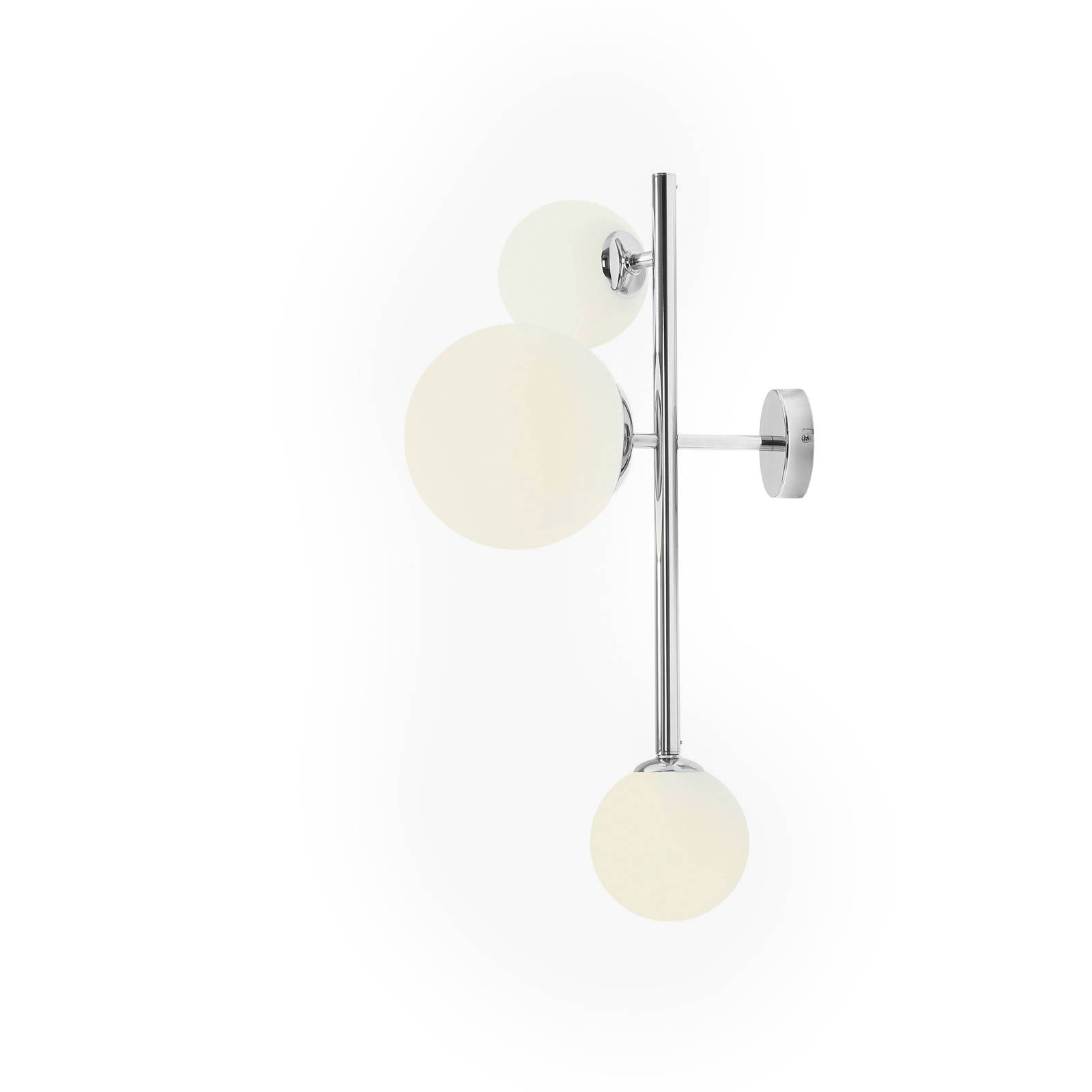 Vägglampa Dione, 3 lampor, krom