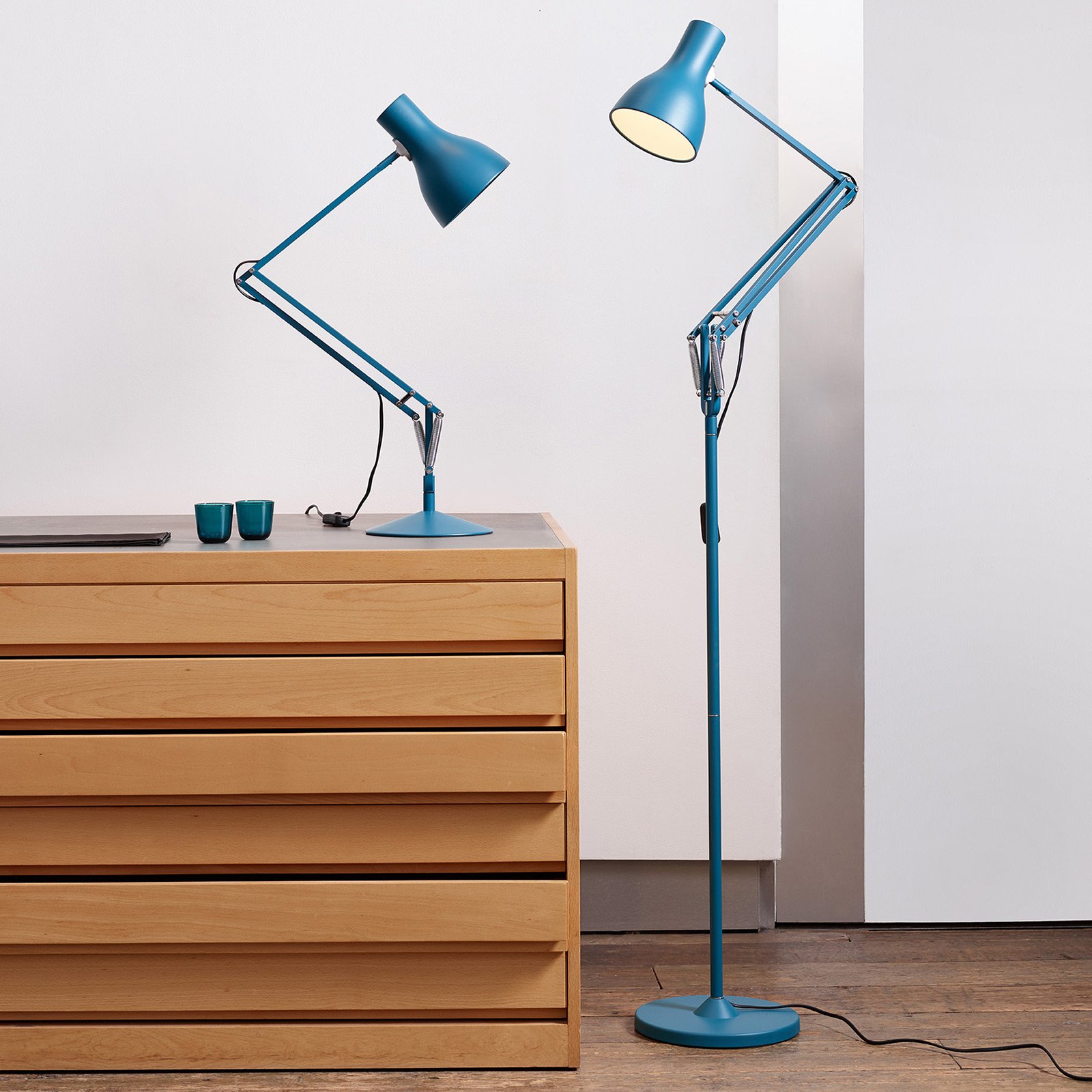 Anglepoise Type 75 stojací Margaret Howell modrá