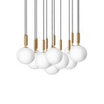 Miira 13 kattokruunu, messinki/opaalilasi, Ø 98 cm, 13-osainen - Nuura